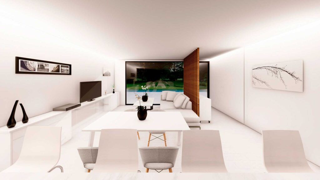 Interior casa container 90m2