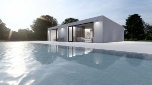 Exteriores casa prefabricada 120m2