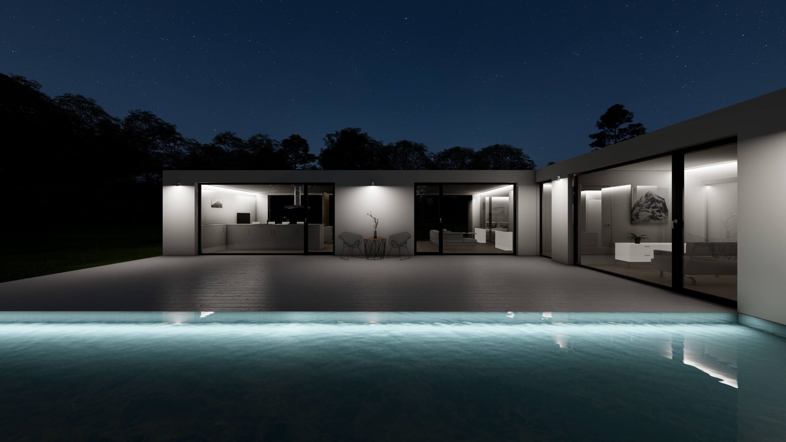Casa contenedor prefabricada modelo Sena, con dos suites de The Corten Company