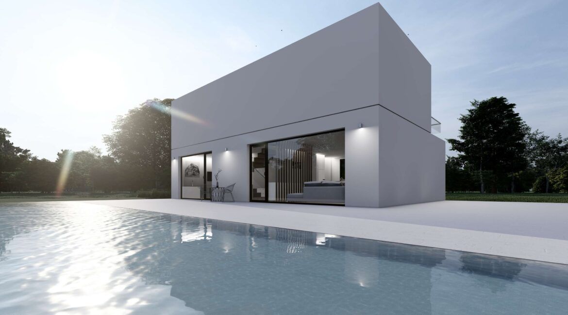 Exterior casa contenedor de dos plantas