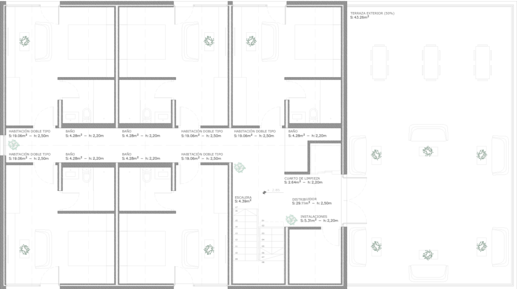primera planta albergue modular