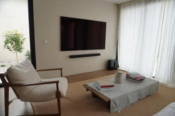 Sala de estar casa prefabricada